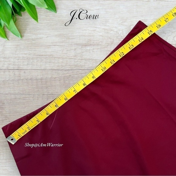 JCrew NWT mulberry satin pull-on eyelash lace trim skirt *shop@iamwarrior - Picture 5 of 10